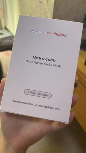 Customer photo review of Dr. Pen x Peachaboo Hydra Calm Biocellulose Facial Mask (5 Pack)