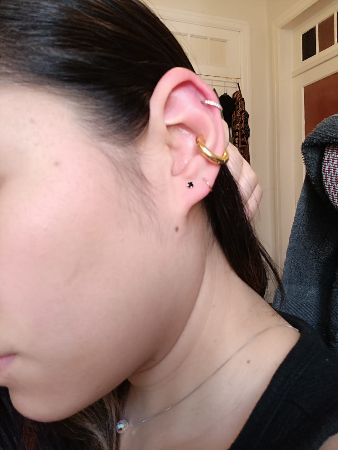 Customer photo review of Piercing Infinity con Zirconias Titanio