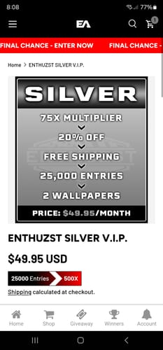 Customer photo review of ENTHUZST SILVER V.I.P.