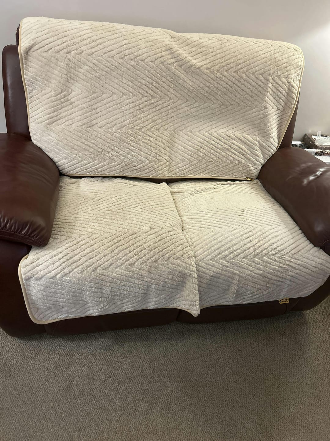 Customer photo review of SnugGrip - Honden Bankhoes Antislip Pluche