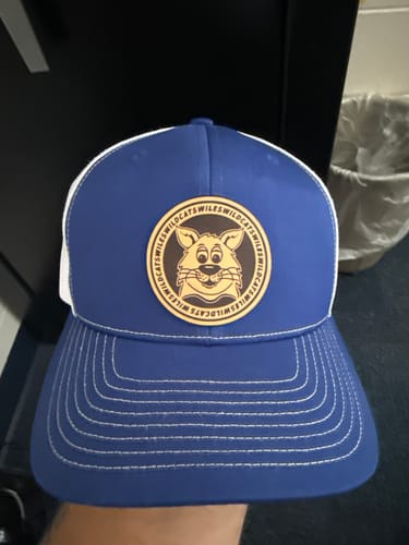 Customer photo review of Richardson 112 Genuine Leather Patch Hats Laser Engraved