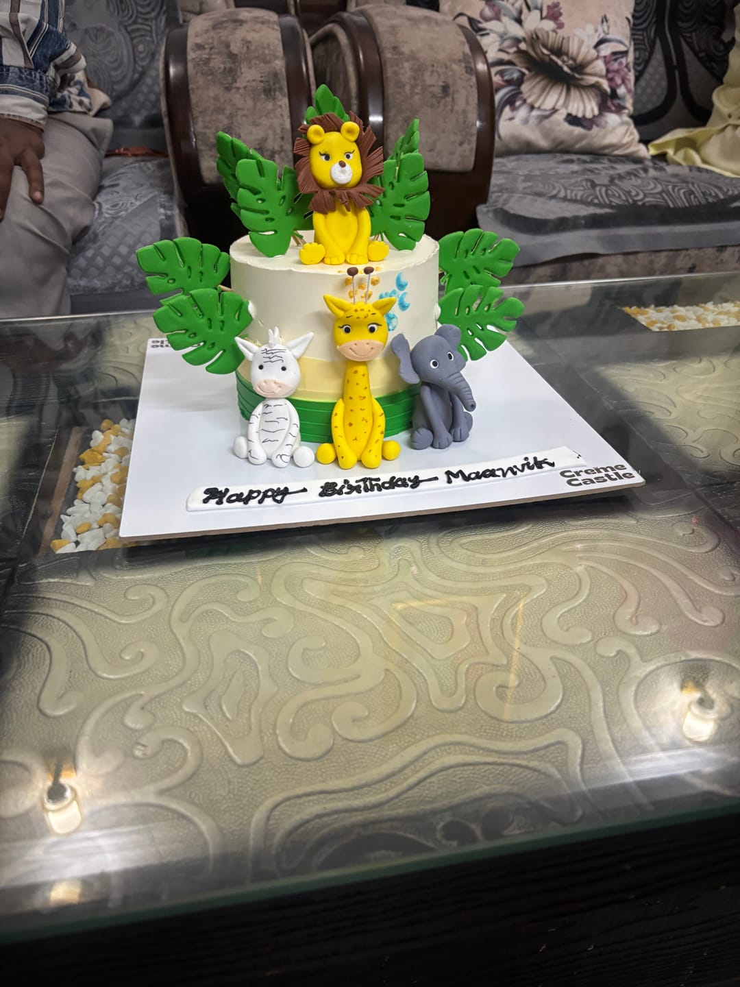 Customer photo review of Animal Party Birthday Cake