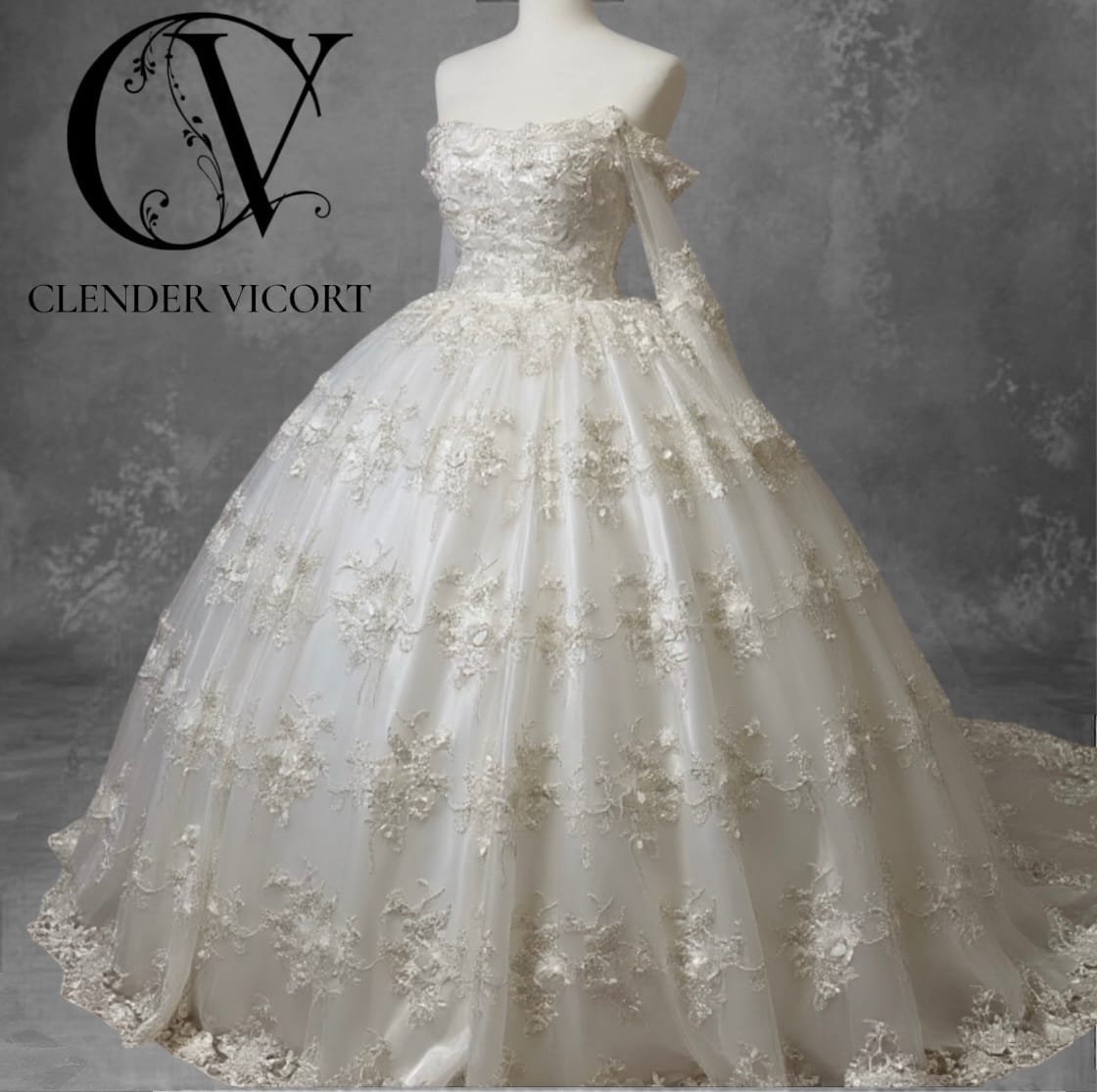 Customer photo review of Off White 3D Floral Embroidered Beaded Tulle Lace