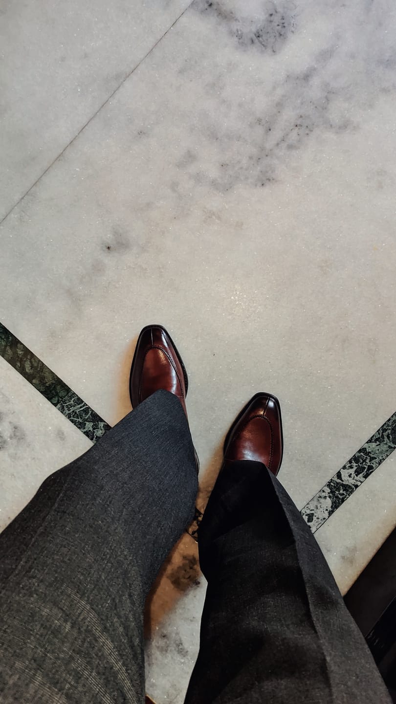 Customer photo review of Split-Toe Derby - Brown
