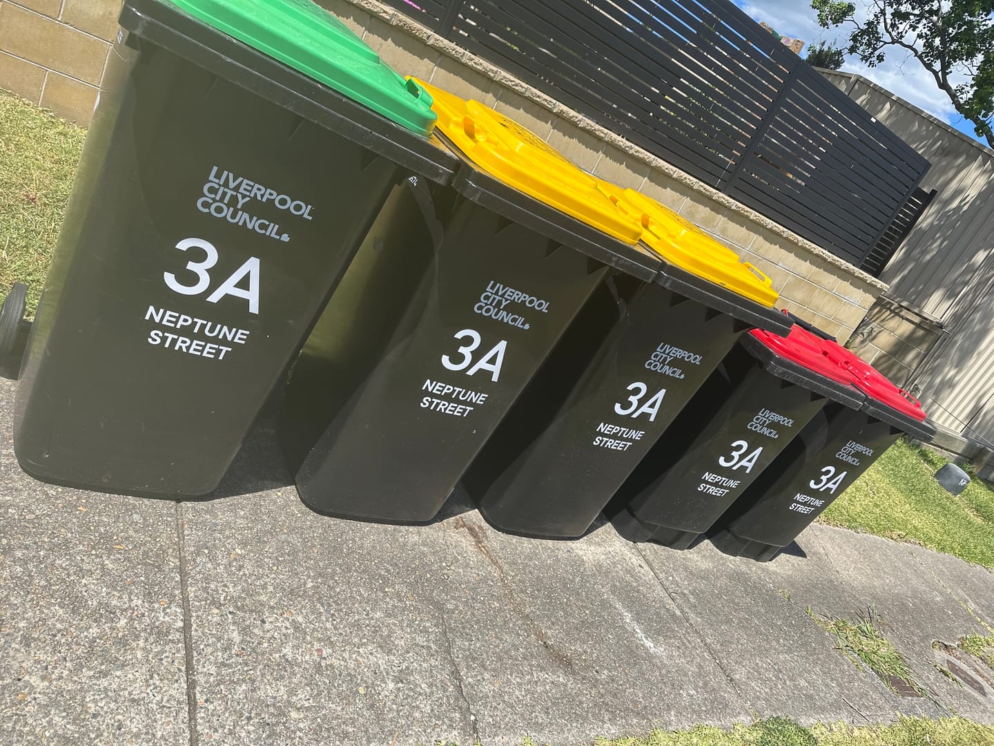 Customer photo review of Wheelie Bin Street Name & Number Sticker