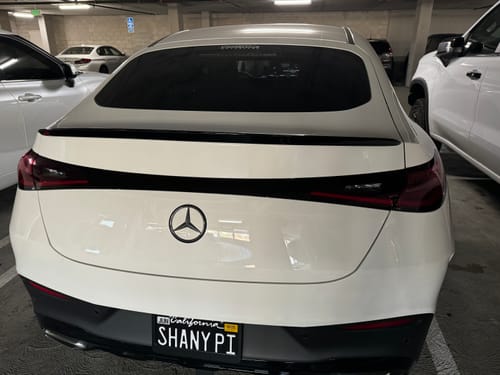 Customer photo review of BLACK CALIFORNIA LICENSE PLATE IN TWO LINES - BLACK WITH YELLOW TEXT 6"x12" (156.5mm x 305mm)