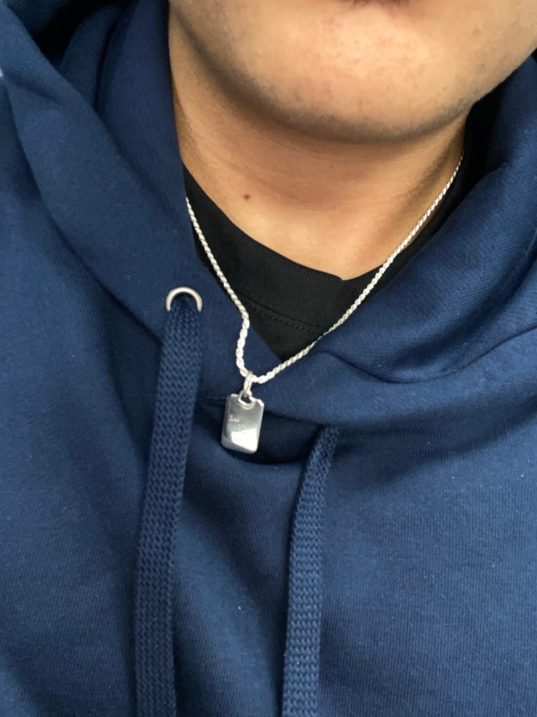Customer photo review of 2MM STERLING SILVER ROPE CHAIN
