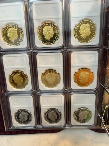 Customer photo review of 6 Pcs Disney Mickey Mouse & His Friends Cartoon Colored 24K Gold Plated Coins Set