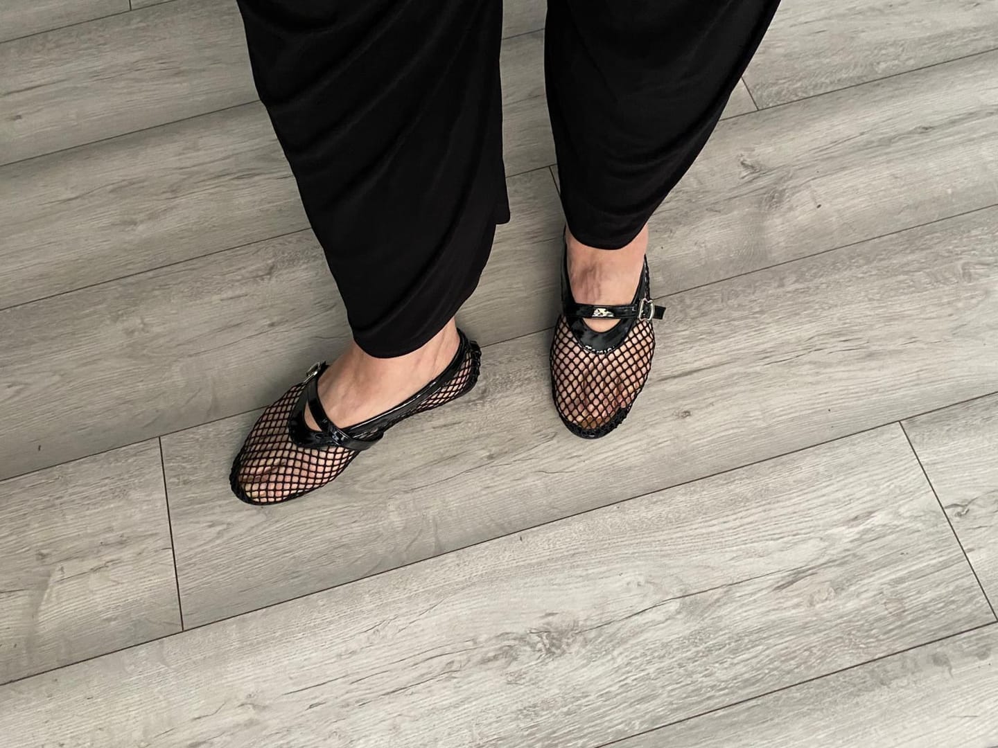 Customer photo review of Margaux Mesh Ballet Flats