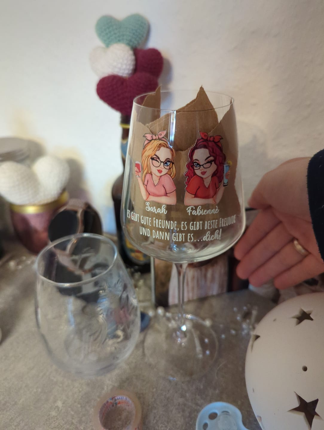Customer photo review of Beste Freunde - Personalisiertes Glas für Sommergetränke