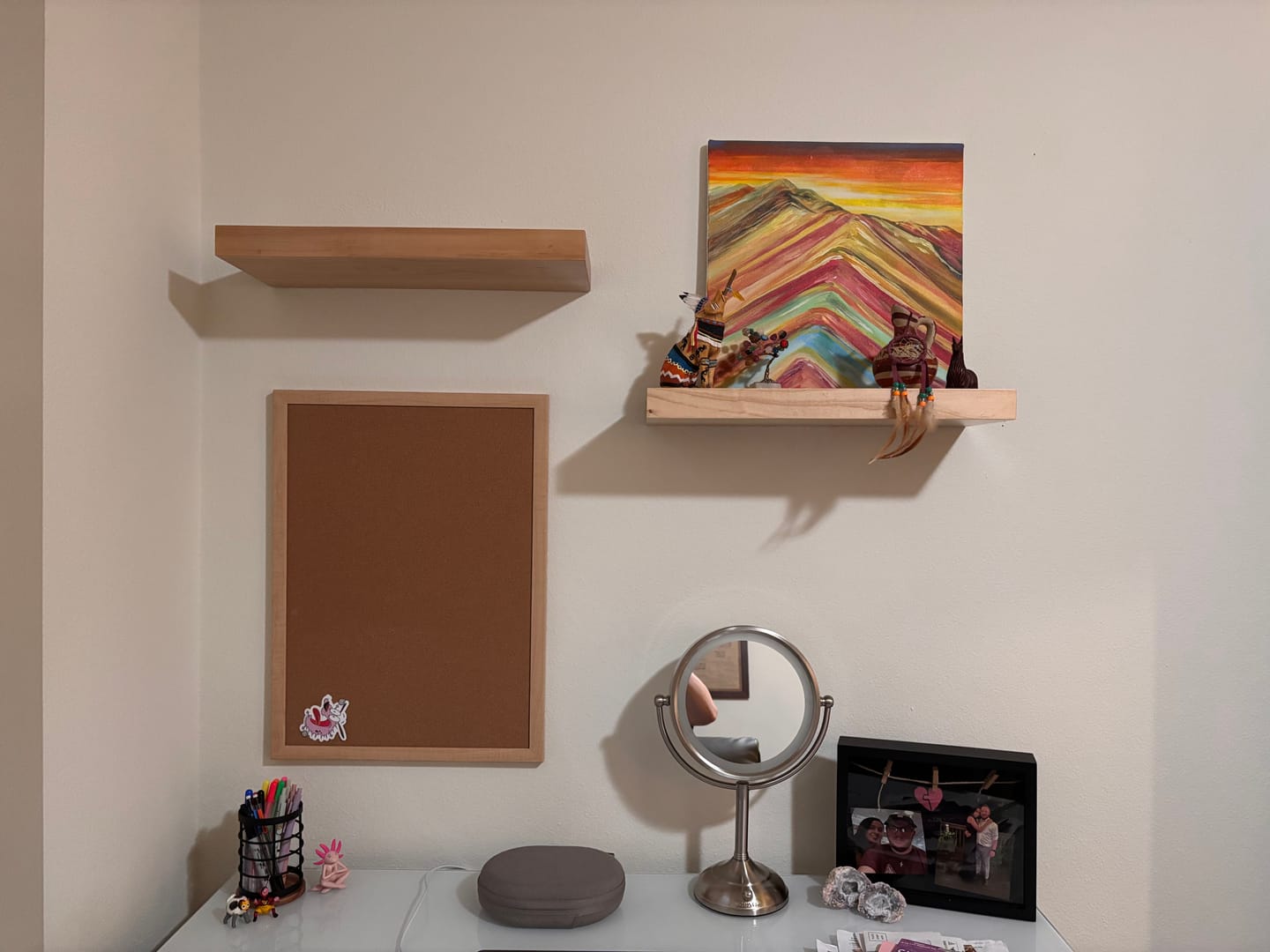 Customer photo review of Maple Floating Shelves