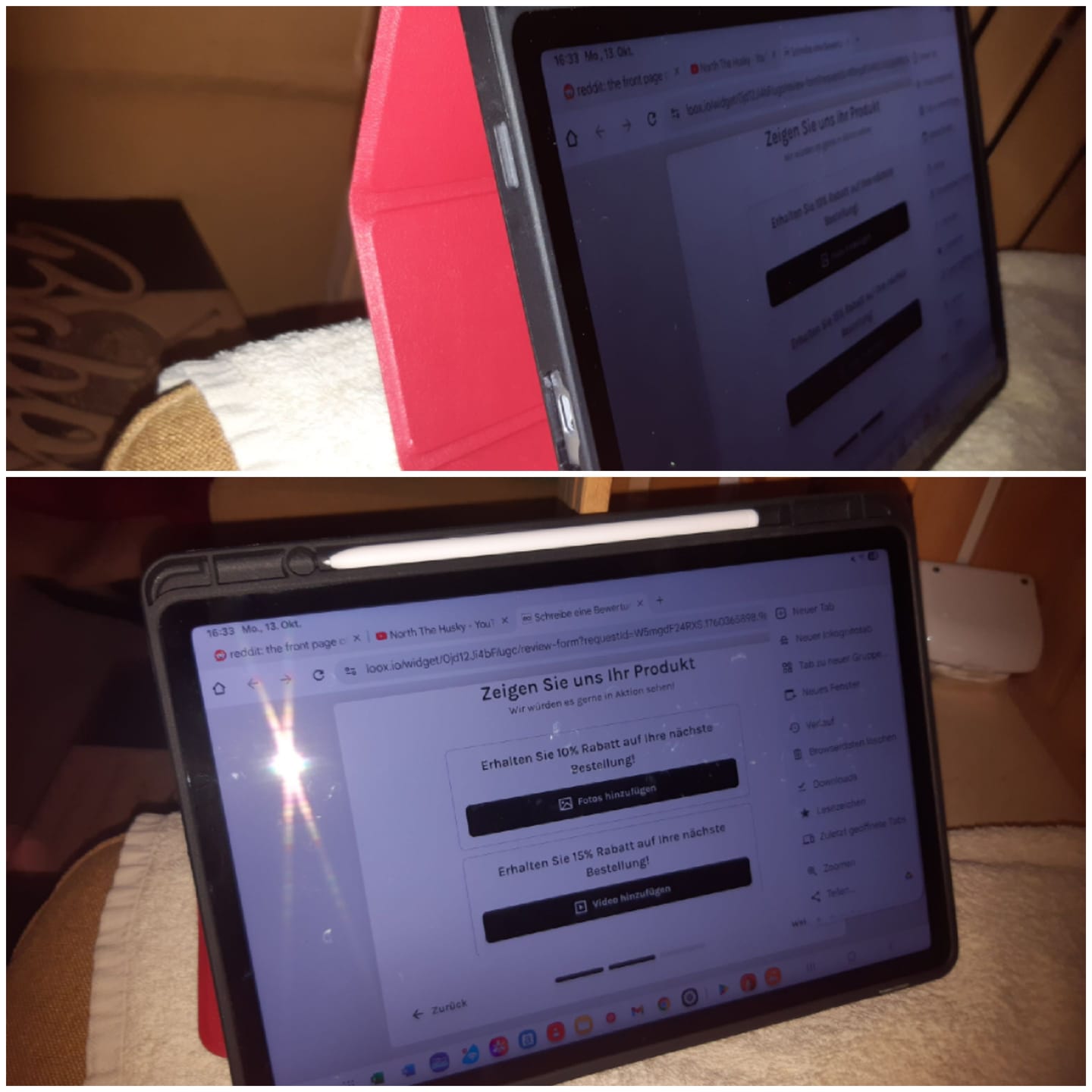 Customer photo review of Galaxy Tab S9 / S9 FE / S10 Lite / S10 FE - Smart Case Silikon