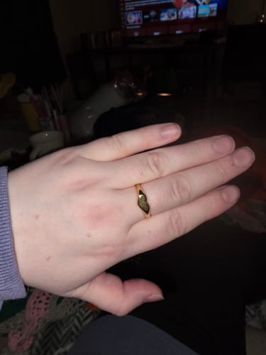 Customer photo review of Golden Heart Wave Ring