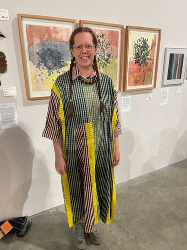 Customer photo review of ALEXANDRA SHIRT DRESS | INK GRID