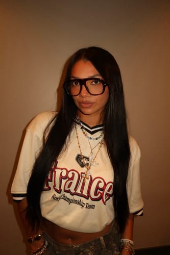 Customer photo review of MOISSANITE CROSS & GEMSTONES CHAIN.