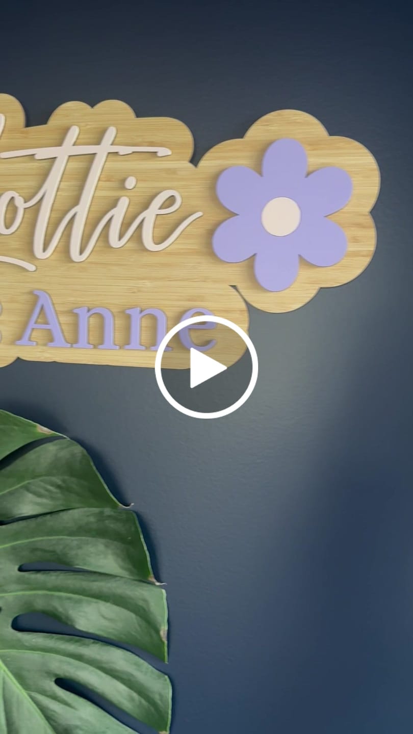 Customer video review of Popped Two names with Flowers Name Plaque