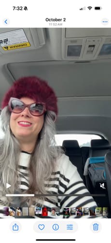 Customer photo review of Faux Fur Plush Headband