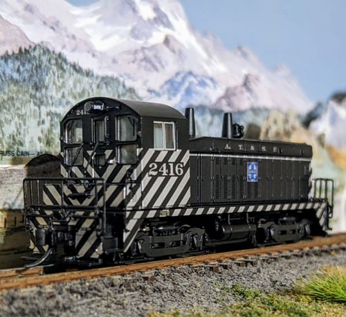 Customer photo review of BLI 9301 EMD NW2 Switcher, ATSF 2416, Zebra Stripes, Paragon4 Sound/DC/DCC, N