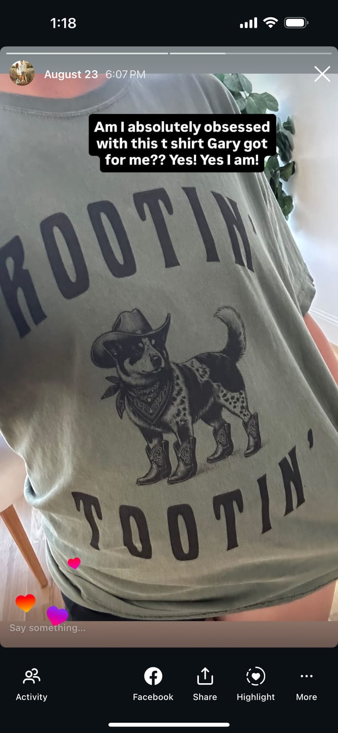 Customer photo review of Rootin Tootin Australian Cattle Shirt