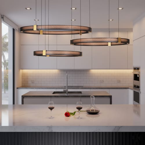 Customer photo review of Matrix Ring Chandelier