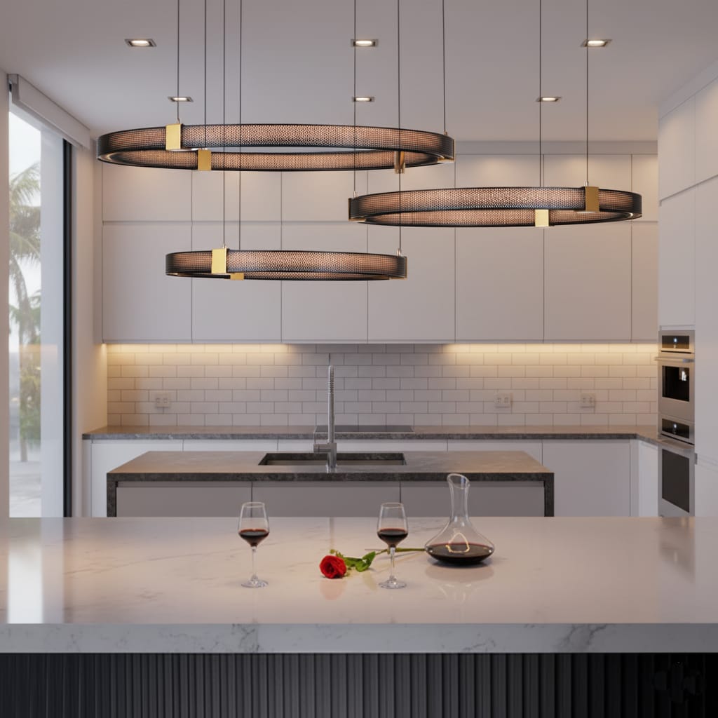 Customer photo review of Matrix Ring Chandelier