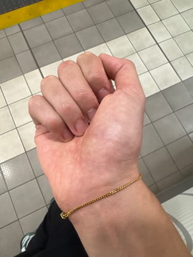 Customer photo review of Cuban Bracelet (Gold) 2mm