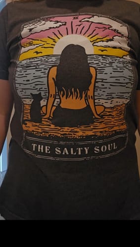 Customer photo review of The Salty Soul Tarot Card - Tee