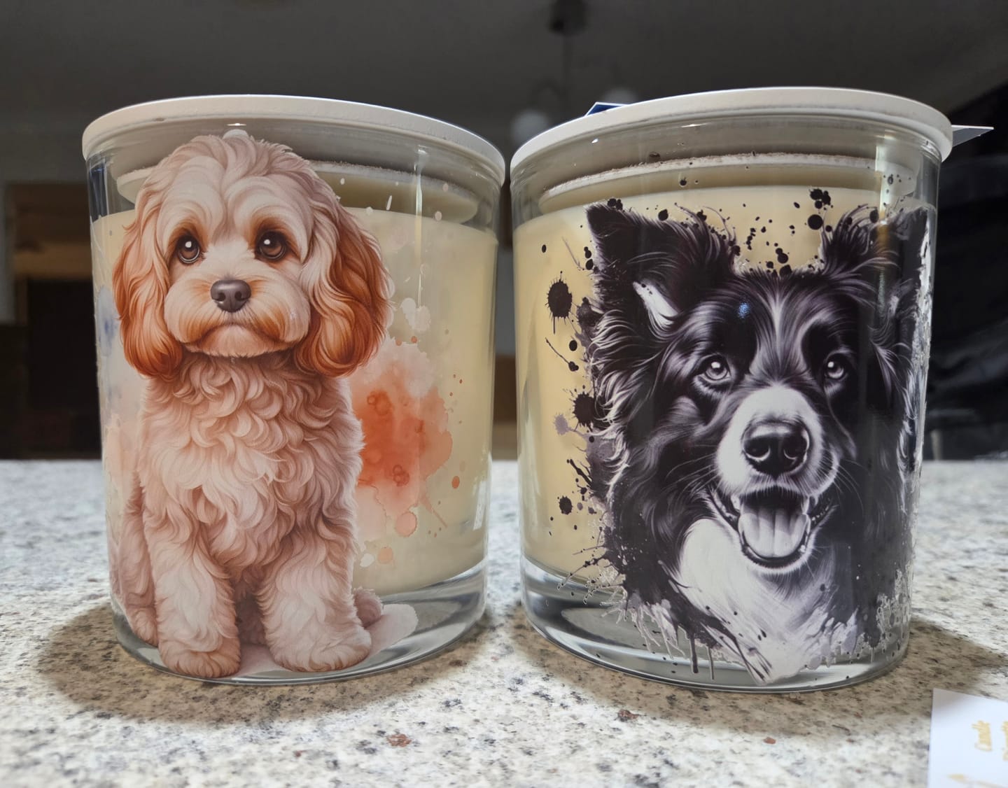 Customer photo review of Cavoodle Sitting Xlarge Candle