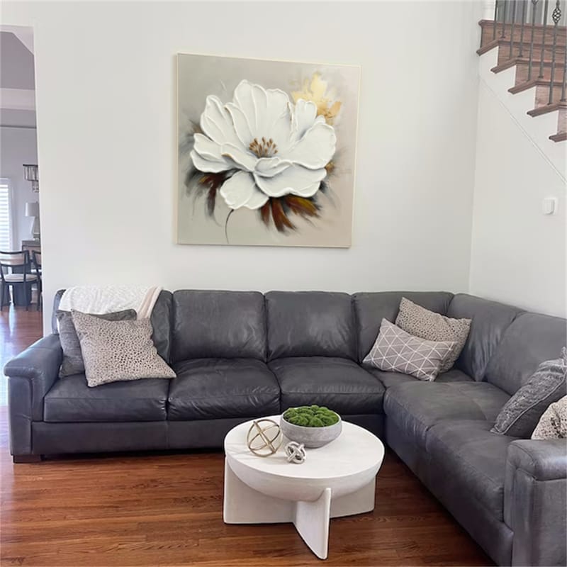Customer photo review of Flower Textured Painting Canvas #FP047