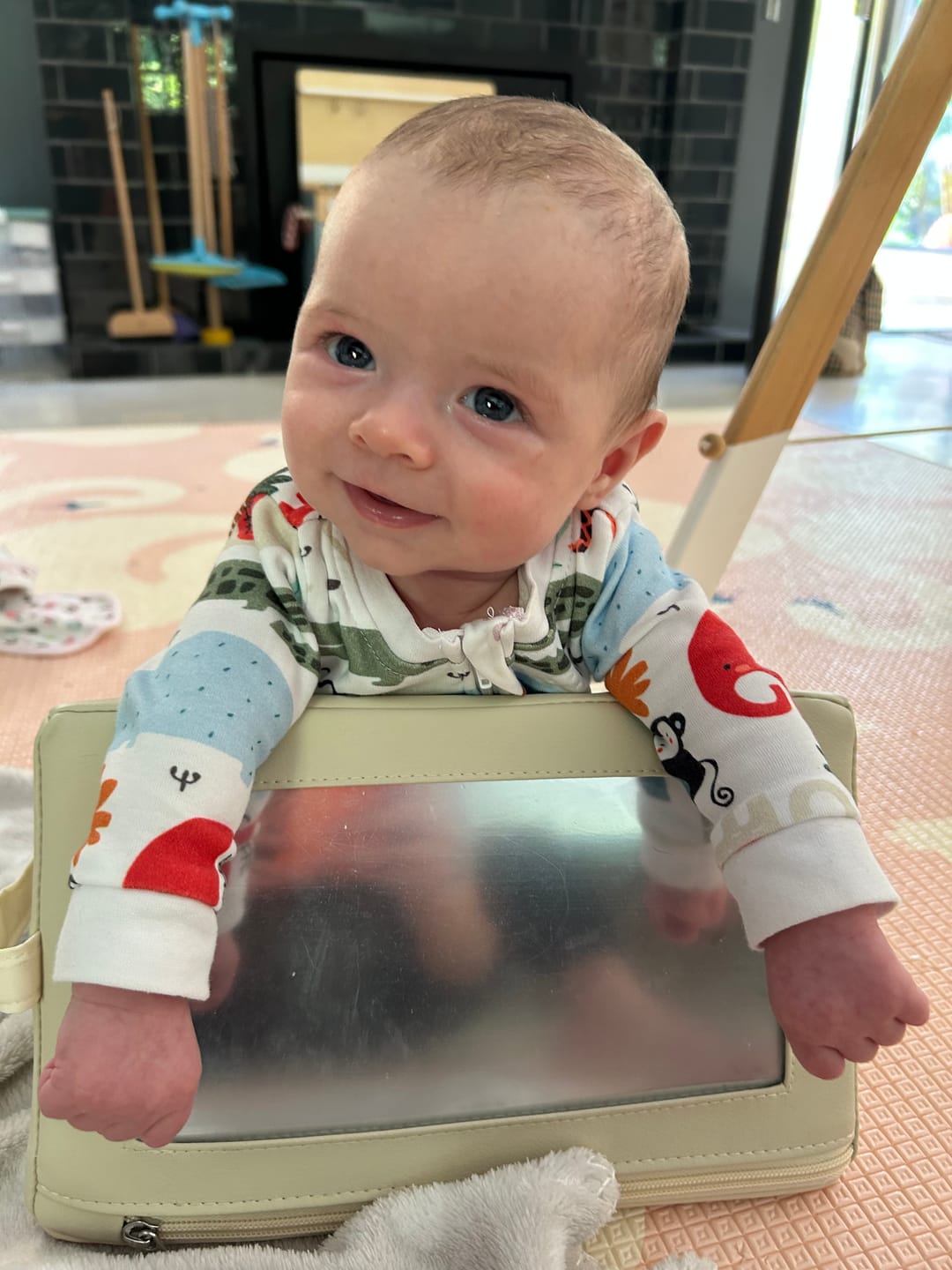 Customer photo review of Tummy Time Mirror