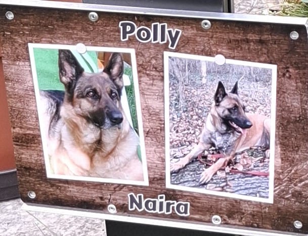 Customer photo review of Hunde-Türschild personalisiert mit Foto & Text (UV- und wetterfest)