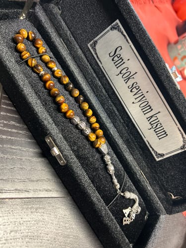Customer photo review of Namen Tesbih aus Naturstein mit Box