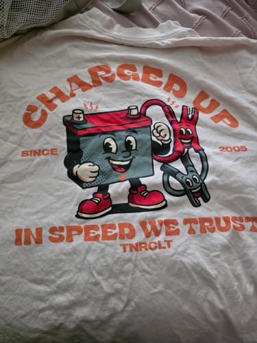 Customer photo review of CHARGED UP (LIMITED EDITION) OVERSIZED BOX TEE