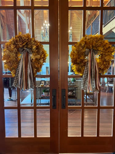 Customer photo review of Falling Leaves Wreath Ribbon