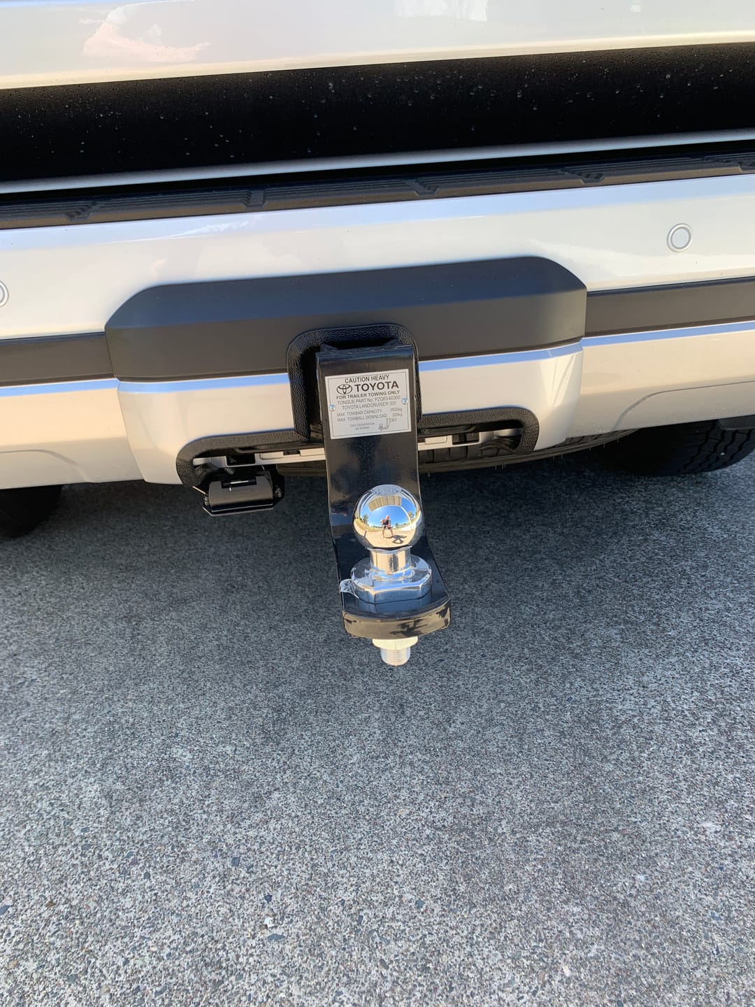Customer photo review of Tow Bar Cover Cut Out Service for 300 Series LandCruisers