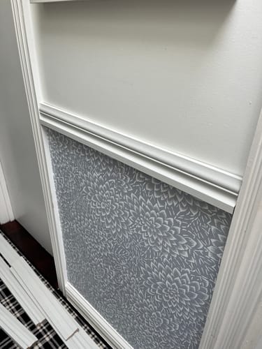 Customer photo review of Hanami Flower Wallpaper - Discontinuing - Light Grey