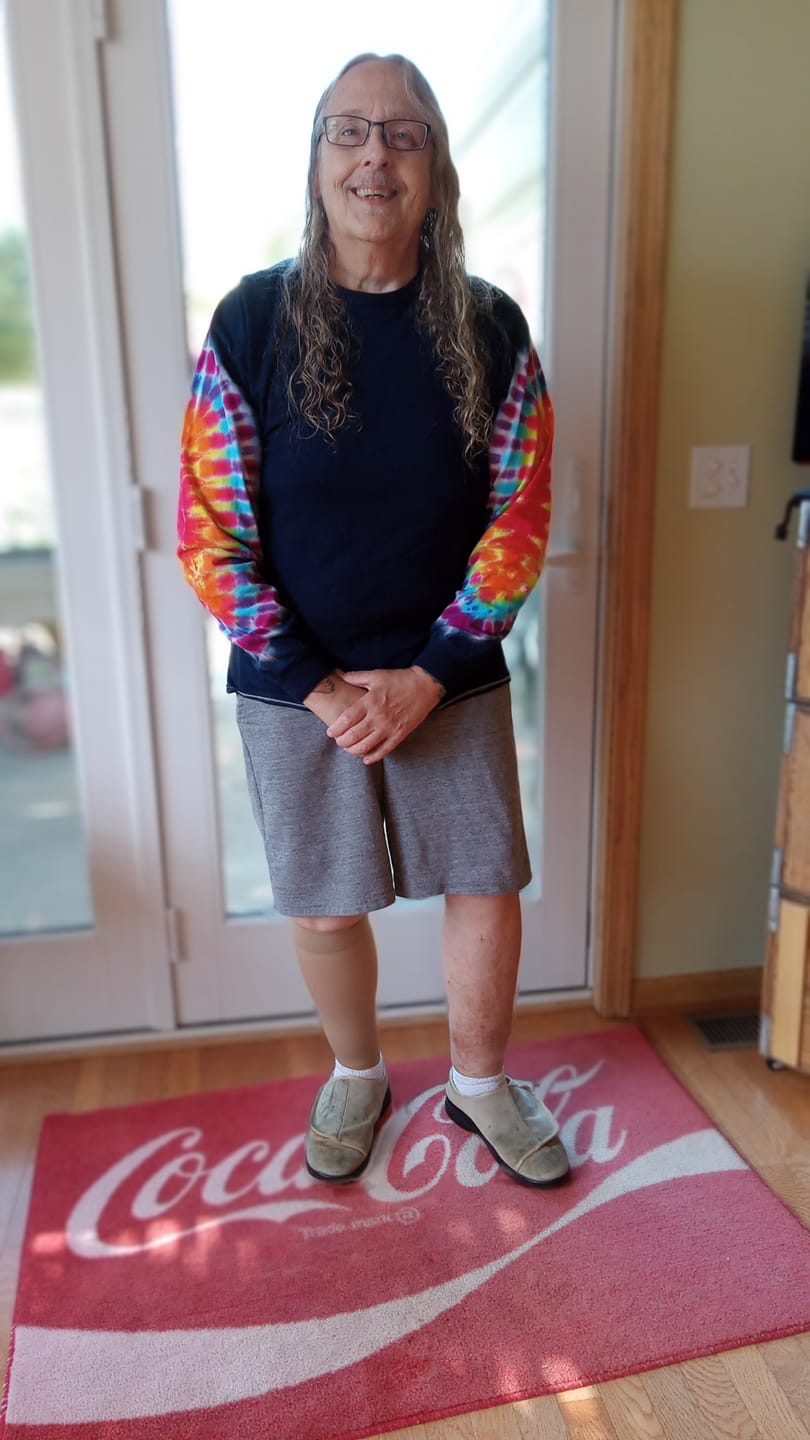 Customer photo review of Psychedelic Sleeves Tie Dye Long Sleeve T Shirt