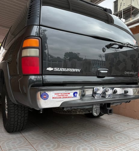 Customer photo review of I Voted for Waylon Jennings Bumper Sticker