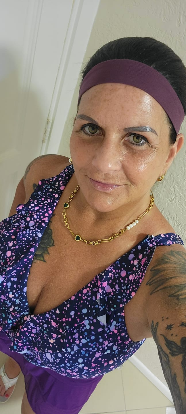 Customer photo review of Bethany Pearl Drop Hoop (Bundle)