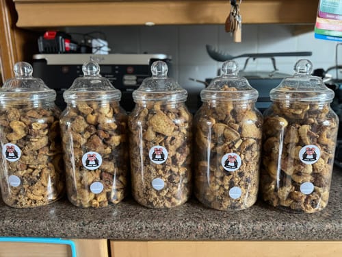 Customer photo review of Original Flavour Pork Scratching Jar