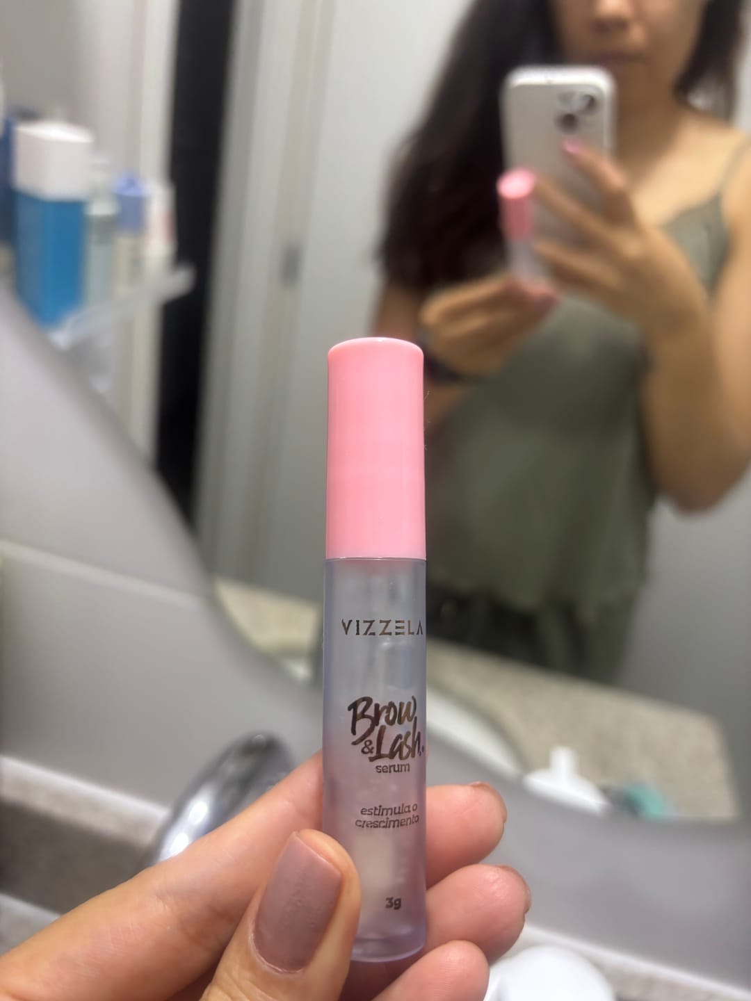 Customer photo review of Brow Lash Serum – Vizzela