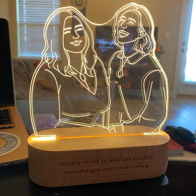 Customer photo review of Custom Photo 3D Lamp