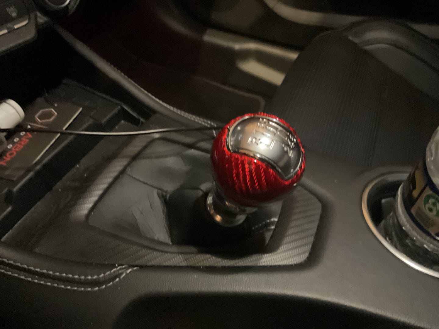 Customer photo review of Mustang 2015-2025 Real Carbon Fiber Manual Shift Knob Cover