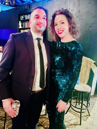 Customer photo review of Natalie Emerald Sequin Mini Dress by Dress The Population - RENTAL