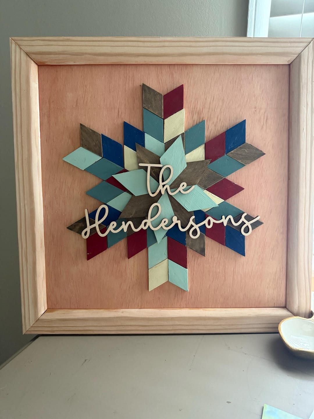 Customer photo review of Custom Wooden Word