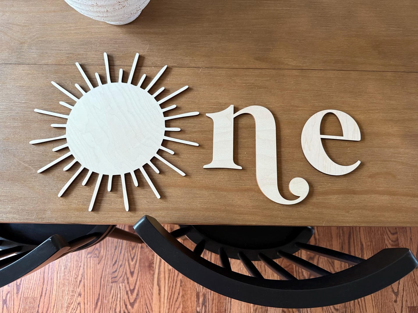 Customer photo review of First Birthday Photo Board with Bow