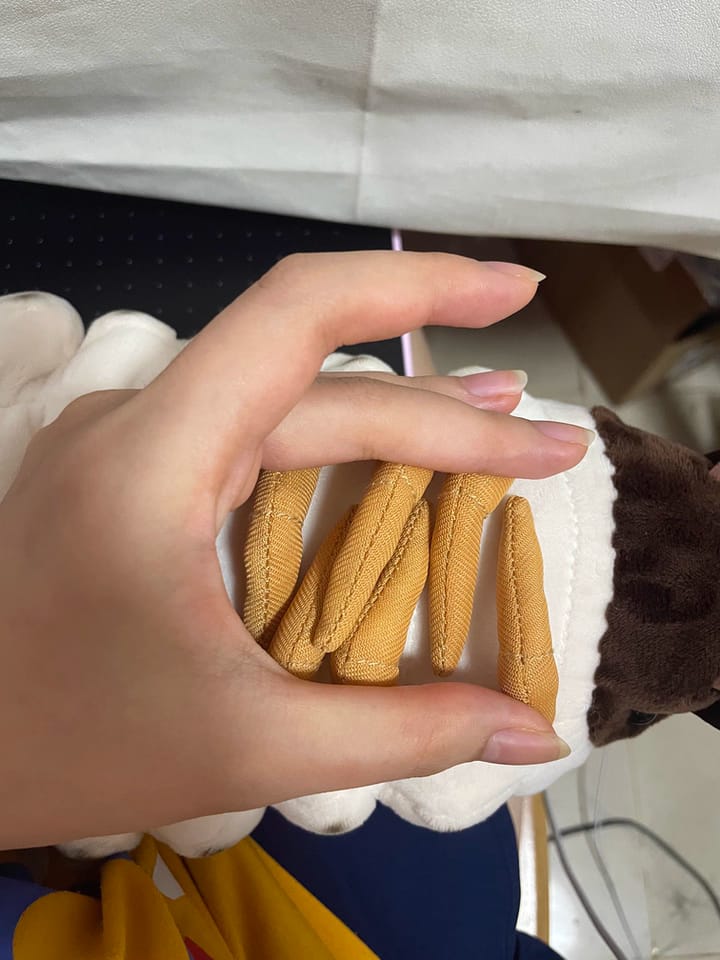 Customer photo review of Realistic White Grub Plush Toy – Lifelike, Soft, and Perfect for Bug Lovers