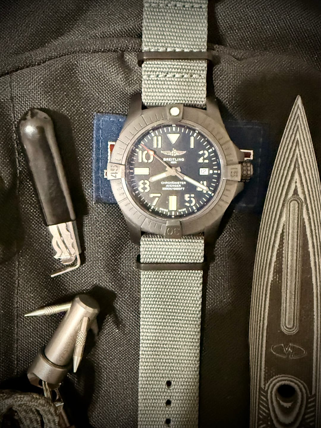 Customer photo review of Five Eye Nylon Watch Strap - PVD/Black