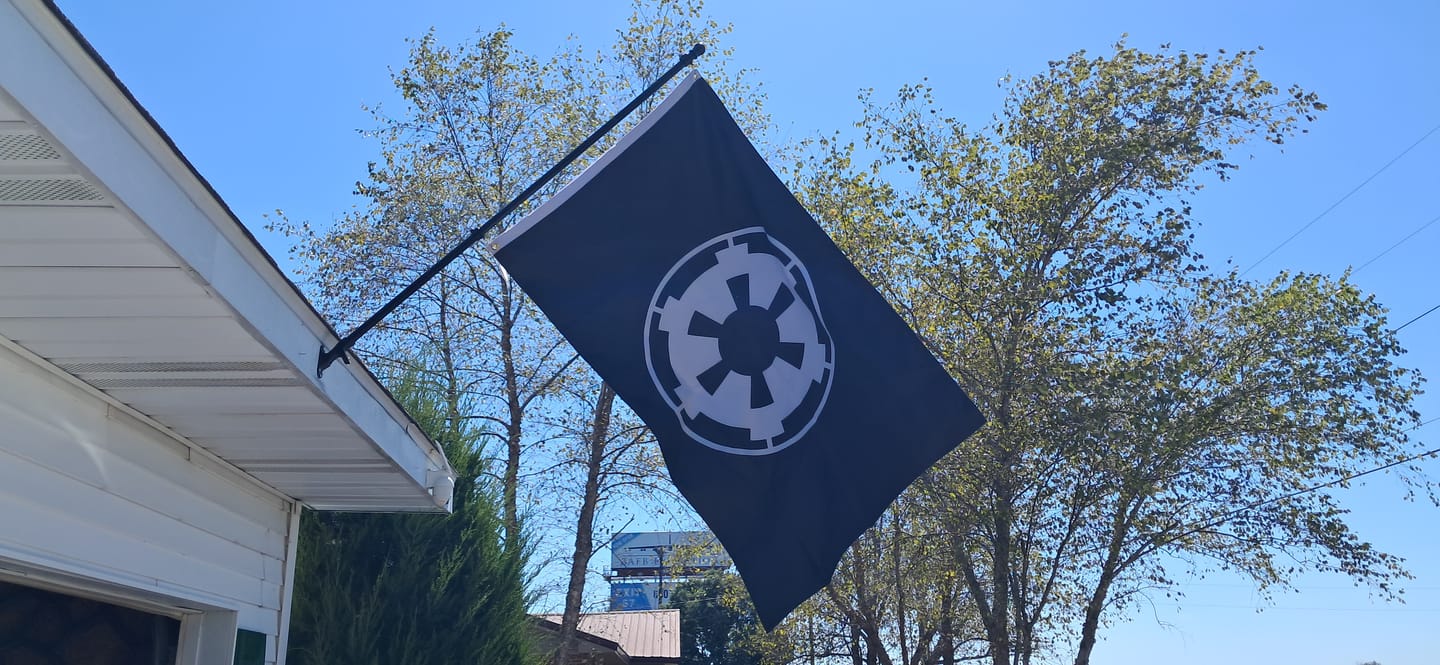 Customer photo review of Star Wars Galactic Empire Flag (Black)