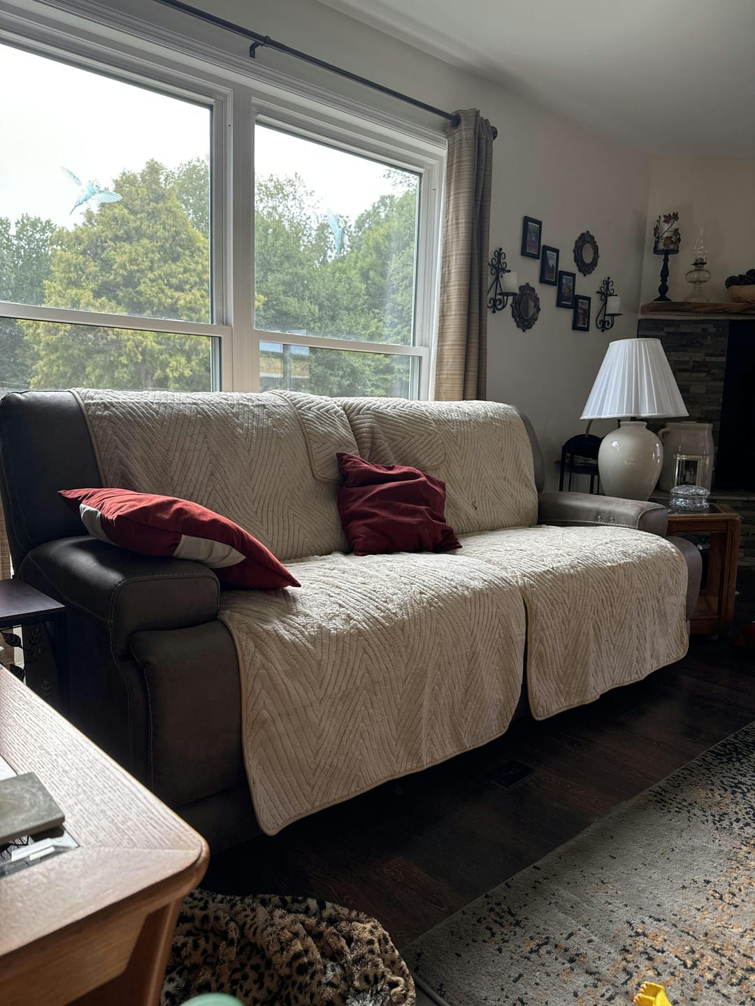 Customer photo review of SnugGrip - Honden Bankhoes Antislip Pluche